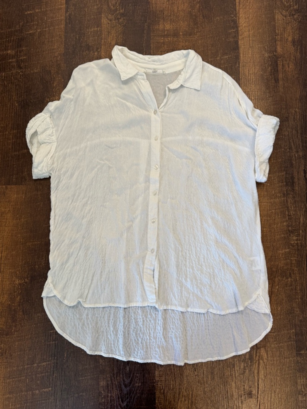 Jane + delancey White Button-Front Women's Shirt